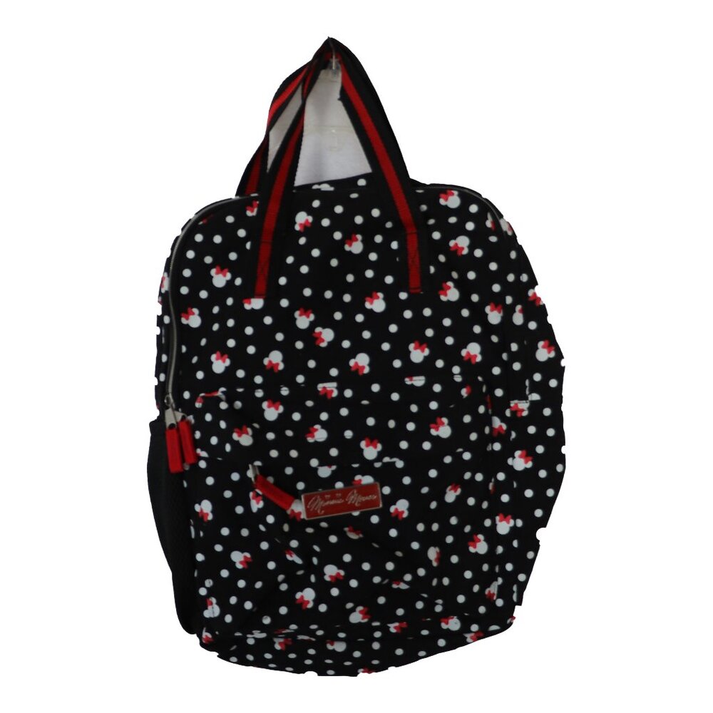 Disney Minnie Mouse backpack, red/black woven straps